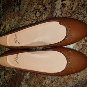 J.crew leather kiki classic ballet flats NIB